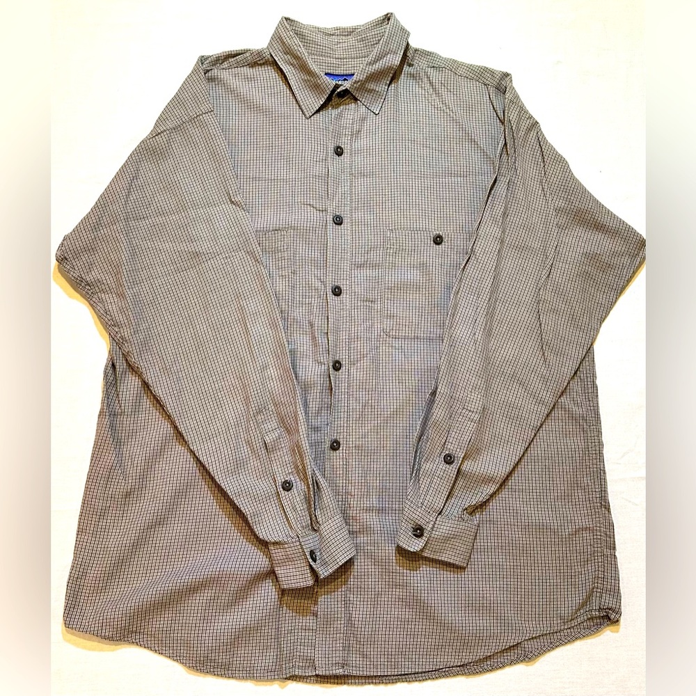 Mens Patagonia Long Sleeve Houndstooth Organic Cotton Button Down Shirt Large